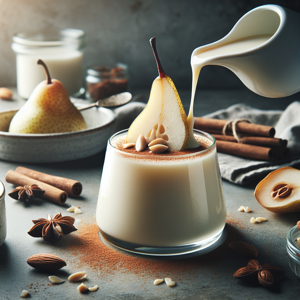 Panna cotta légère au lait d’amande et poire- Les épices curieuses