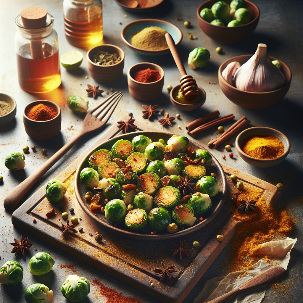 Poêlée de choux de Bruxelles au miel et curry Retour d’Inde- Les épices curieuses
